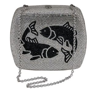 RARE Vintage Judith Leiber Zodiac Collection Pisces Minaudiere Clutch Purse